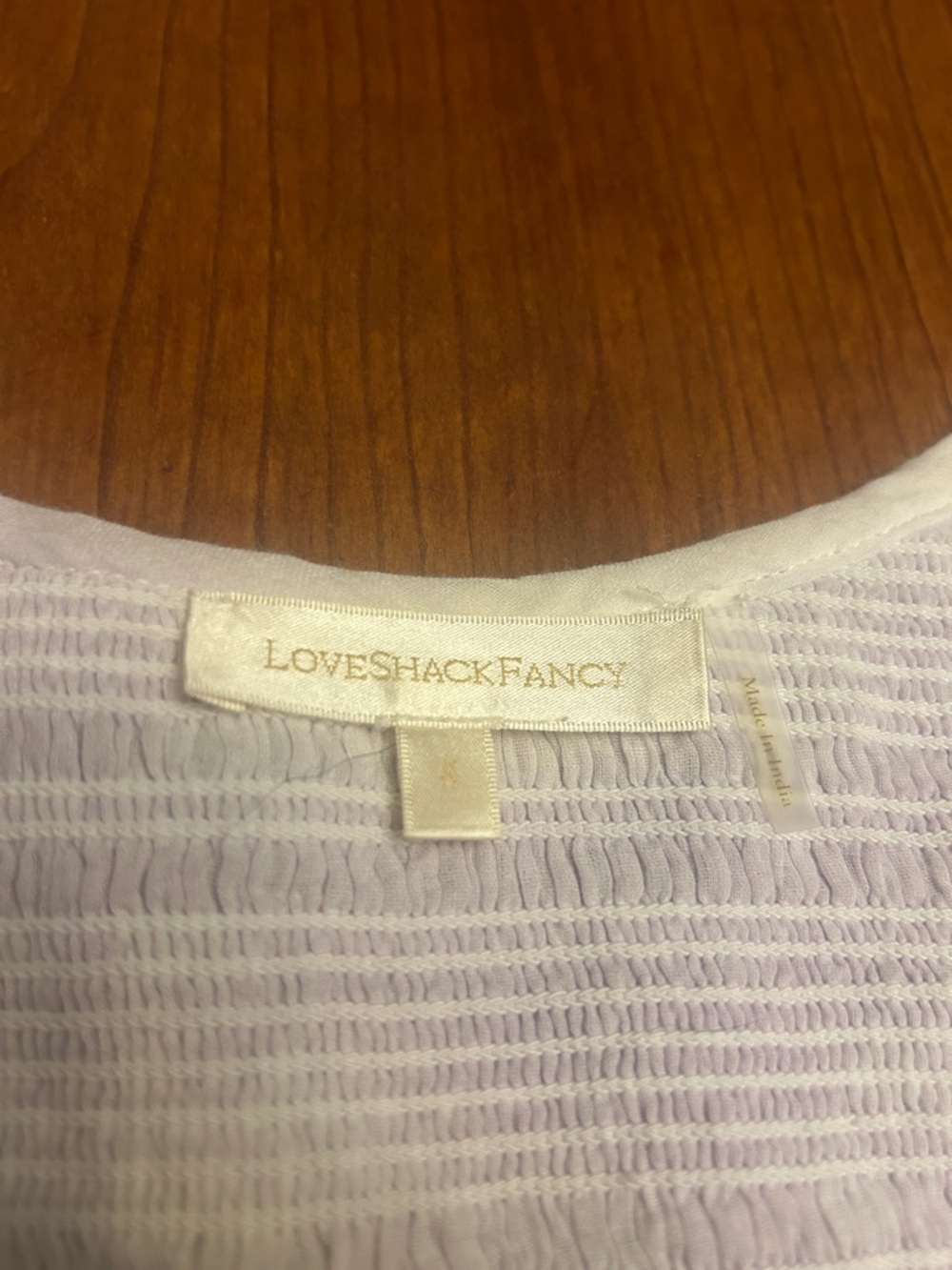 LoveShackFancy Aveline Mini Dress purple white size small - Picture 2 of 6